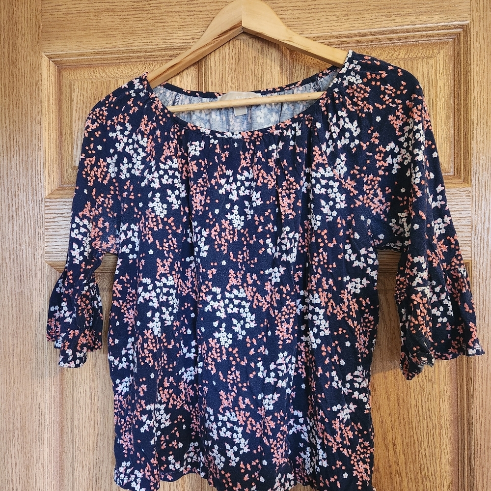 Women's floral navy and pink top Michael Kors medium